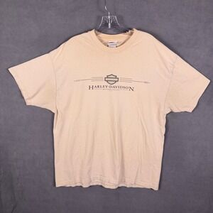 VTG Y2K Harley Davidson Mens XL T-Shirt 2003 Coos Bay Oregon Read! Grunge 00s